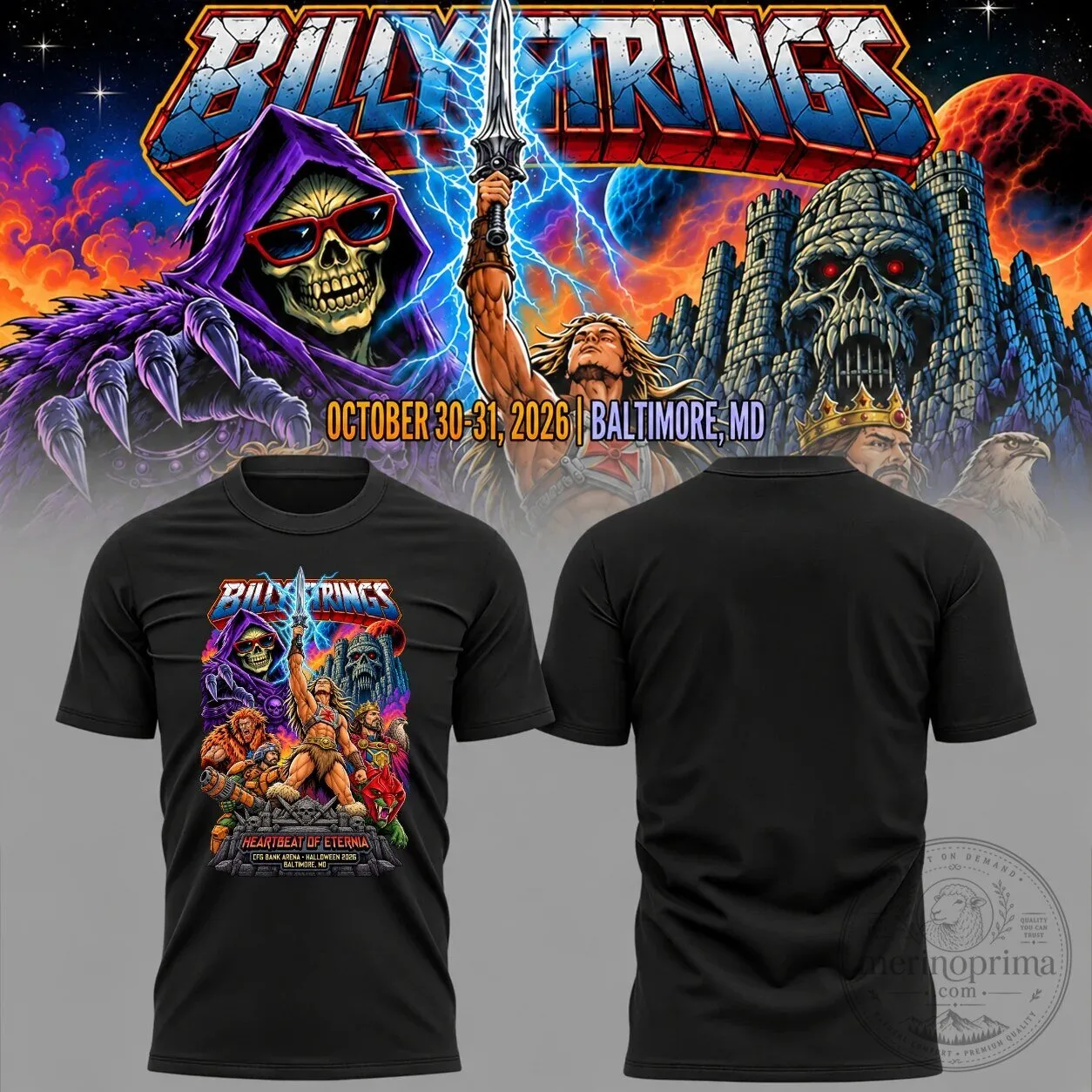 Billy Strings Heartbeat Of Eternia Tour 2026 Concert Graphic T-Shirt