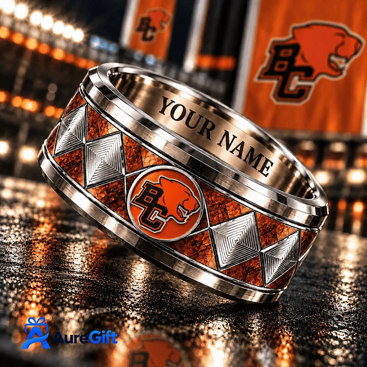 BC Lions CFL Personalized Name Tungsten Steel Ring for Football Fans 3 BC Lions CFL Personalized Name Tungsten Steel Ring for Football Fans